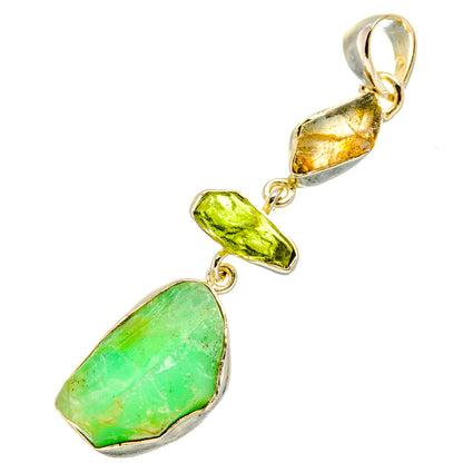 Chrysoprase, Labradorite, Peridot Pendants handcrafted by Ana Silver Co - PD6926