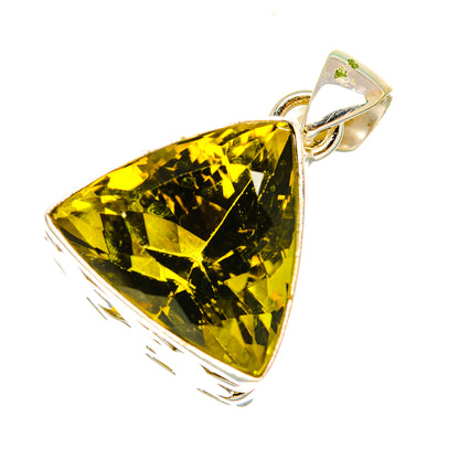 Olive Quartz Pendants handcrafted by Ana Silver Co - PD6933