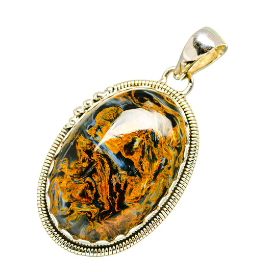 Golden Pietersite Pendants handcrafted by Ana Silver Co - PD6952