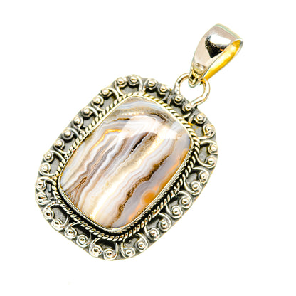Laguna Lace Agate Pendants handcrafted by Ana Silver Co - PD6955
