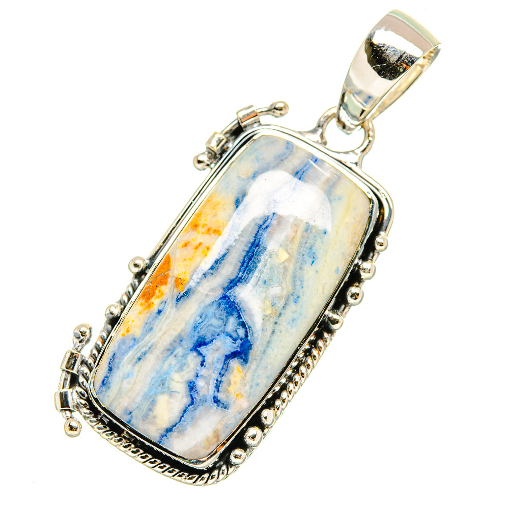 Blue Scheelite Pendants handcrafted by Ana Silver Co - PD6972