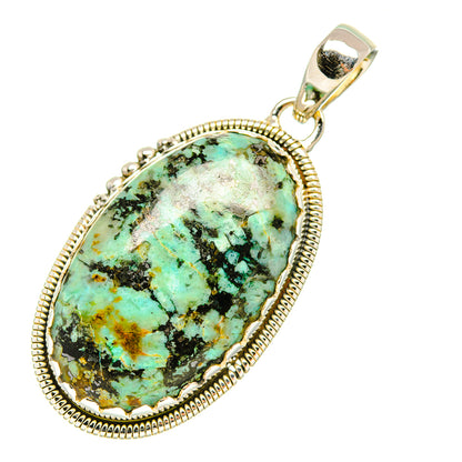 Tibetan Turquoise Pendants handcrafted by Ana Silver Co - PD6976