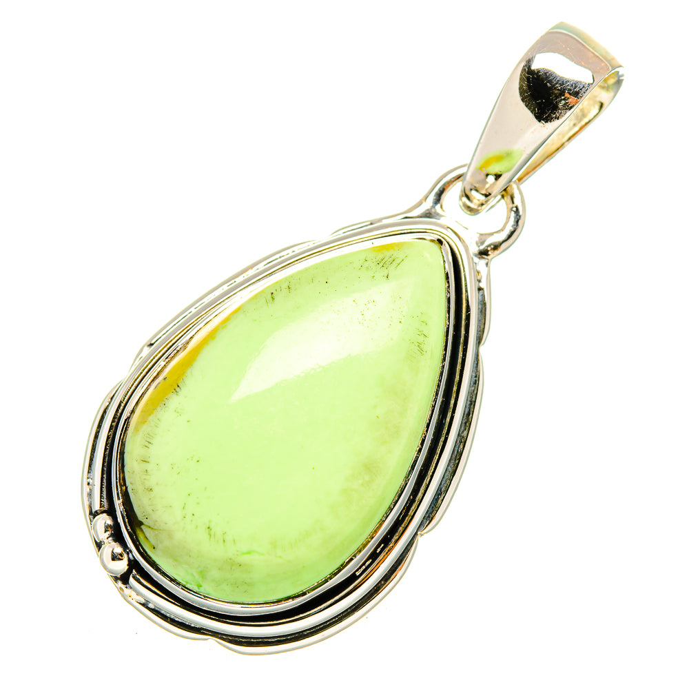 Lemon Chrysoprase Pendants handcrafted by Ana Silver Co - PD6994
