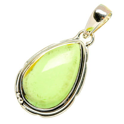 Lemon Chrysoprase Pendants handcrafted by Ana Silver Co - PD6994