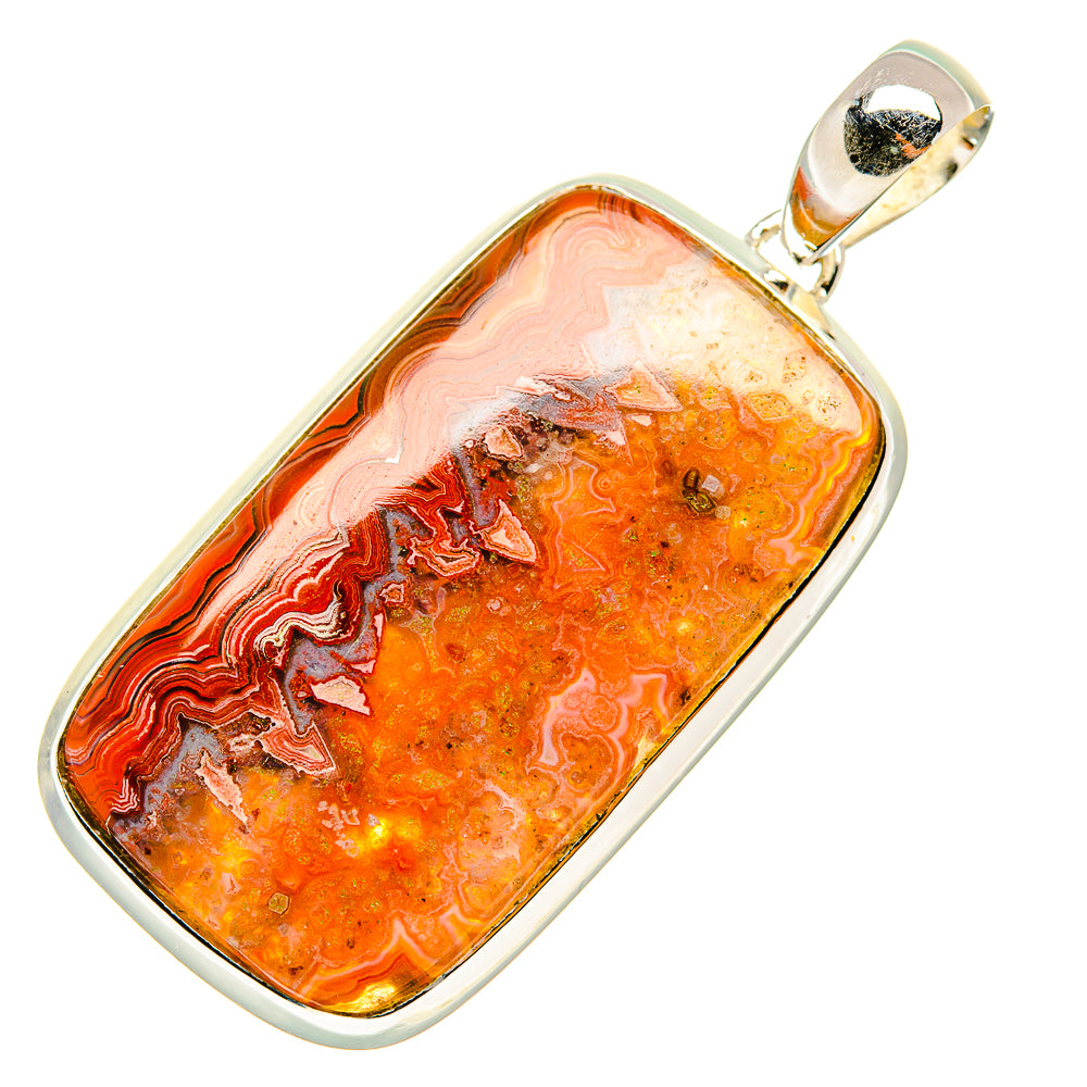 Crazy Lace Agate Pendants handcrafted by Ana Silver Co - PD7007