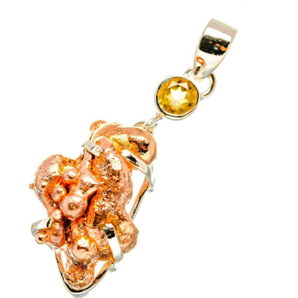 Splash Copper, Citrine Pendants handcrafted by Ana Silver Co - PD7018