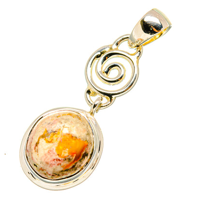 Mexican Fire Opal Pendants handcrafted by Ana Silver Co - PD7026