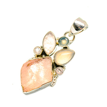 Rose Quartz Pendants handcrafted by Ana Silver Co - PD7038