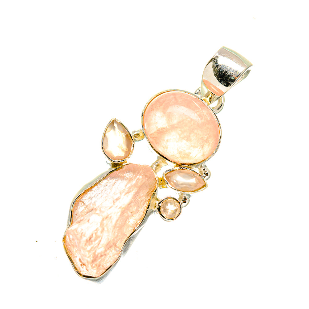 Rose Quartz Pendants handcrafted by Ana Silver Co - PD7041