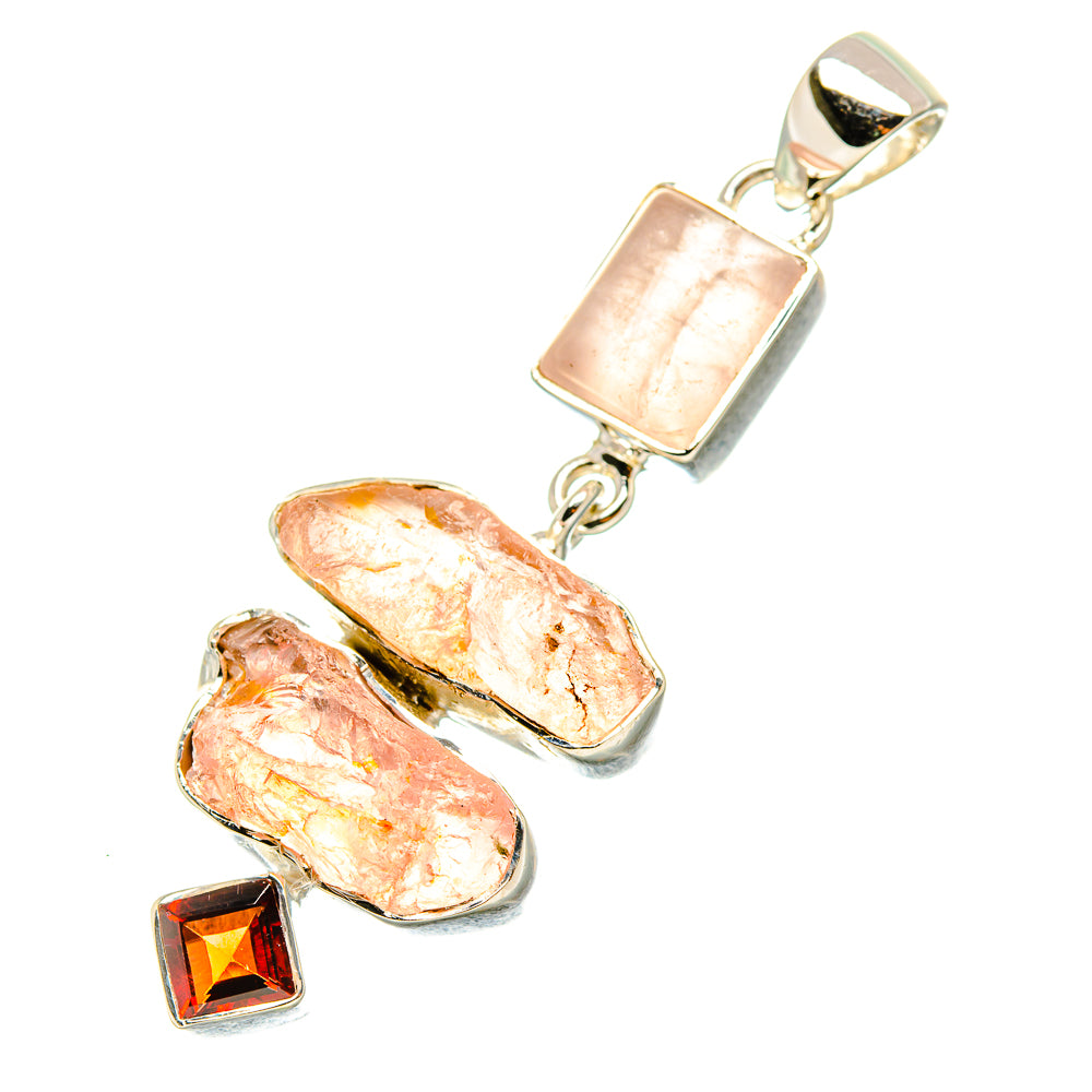 Rose Quartz Pendants handcrafted by Ana Silver Co - PD7043