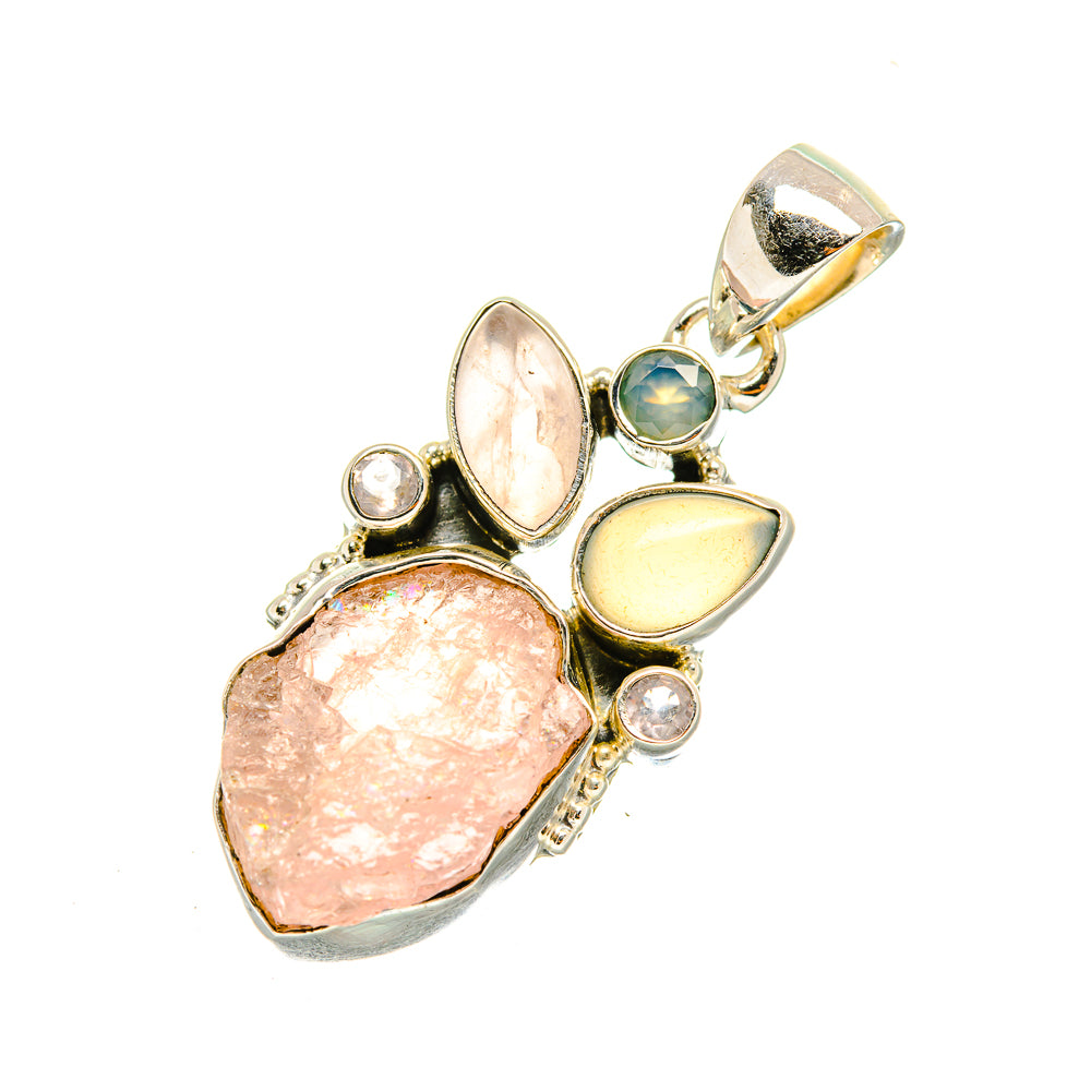 Rose Quartz Pendants handcrafted by Ana Silver Co - PD7050