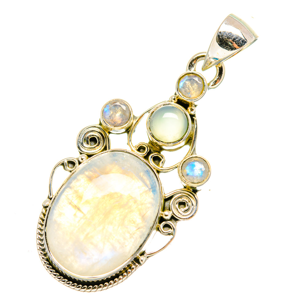 Rainbow Moonstone Pendants handcrafted by Ana Silver Co - PD7051