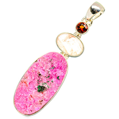 Cobalto Calcite Druzy Pendants handcrafted by Ana Silver Co - PD7054