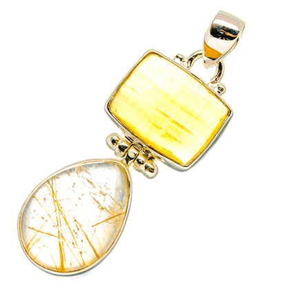 Rutilated Quartz Pendants handcrafted by Ana Silver Co - PD7093