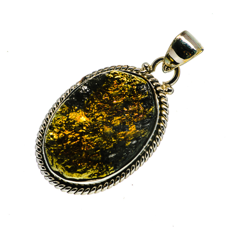 Spectro Pyrite Druzy Pendants handcrafted by Ana Silver Co - PD714013