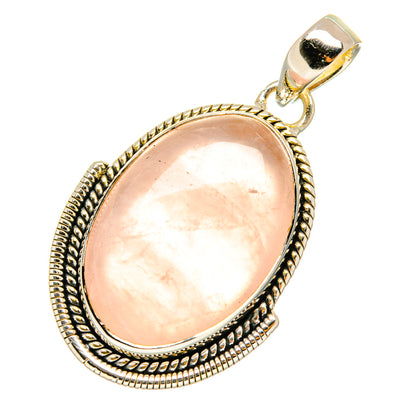 Rose Quartz Pendants handcrafted by Ana Silver Co - PD7159