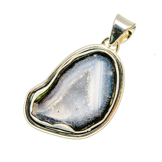 Coconut Geode Slice Pendants handcrafted by Ana Silver Co - PD7160