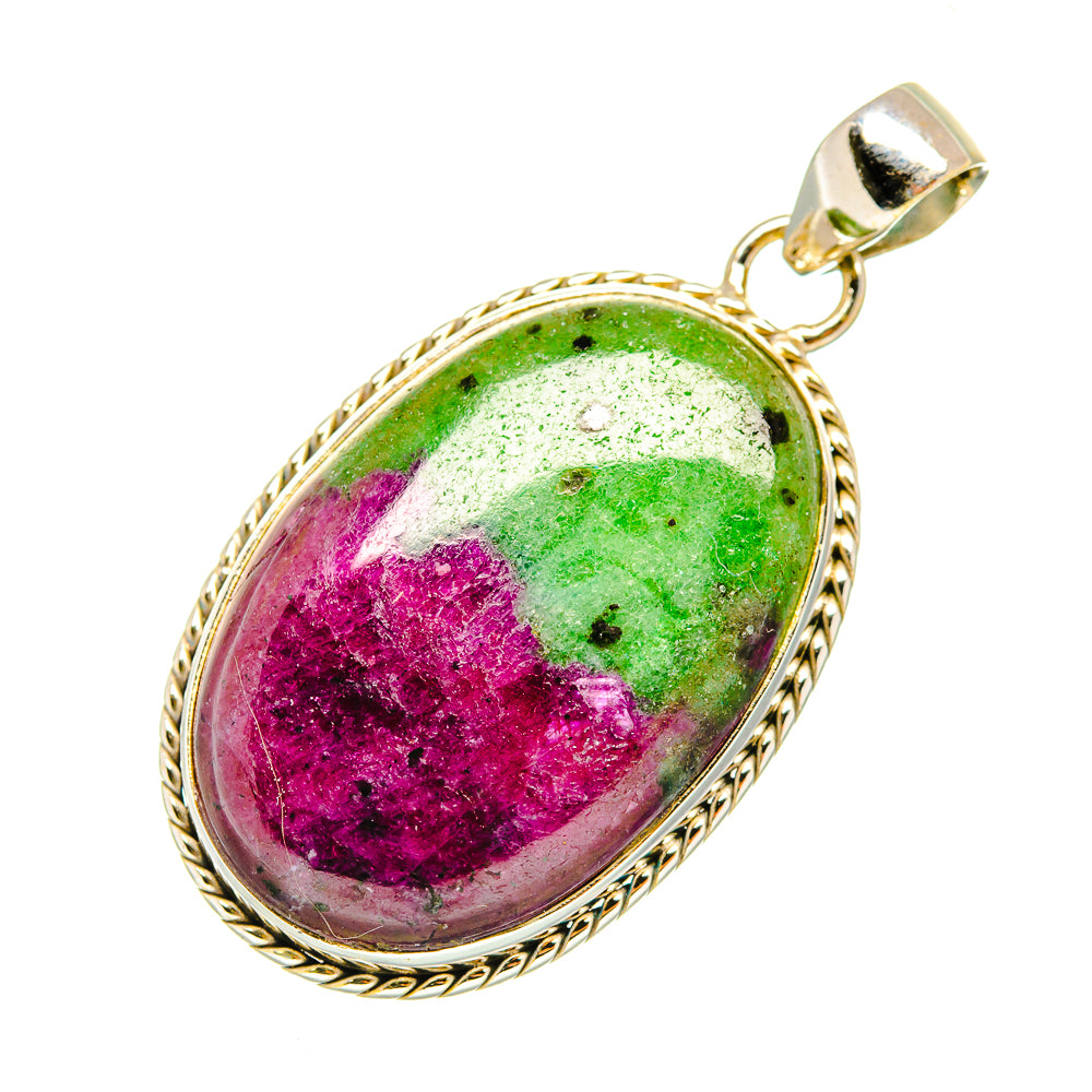 Ruby Zoisite Pendants handcrafted by Ana Silver Co - PD7170