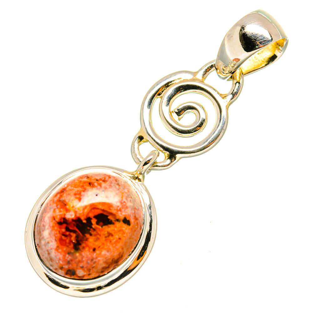 Mexican Fire Opal Pendants handcrafted by Ana Silver Co - PD7188