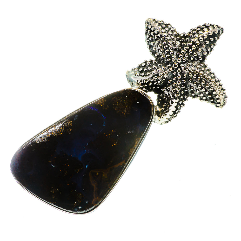 Boulder Opal Starfish Pendants handcrafted by Ana Silver Co - PD720162