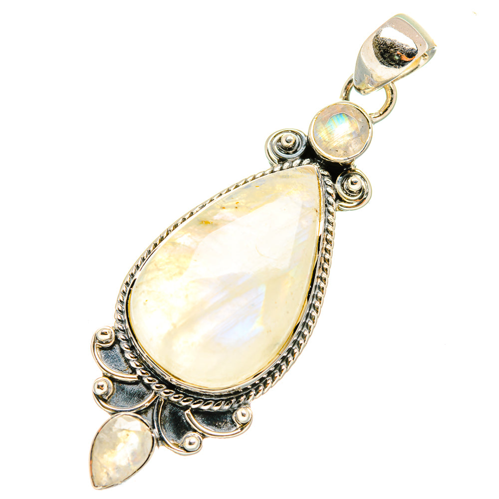 Rainbow Moonstone Pendants handcrafted by Ana Silver Co - PD7202