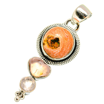 Mexican Fire Opal Pendants handcrafted by Ana Silver Co - PD7203