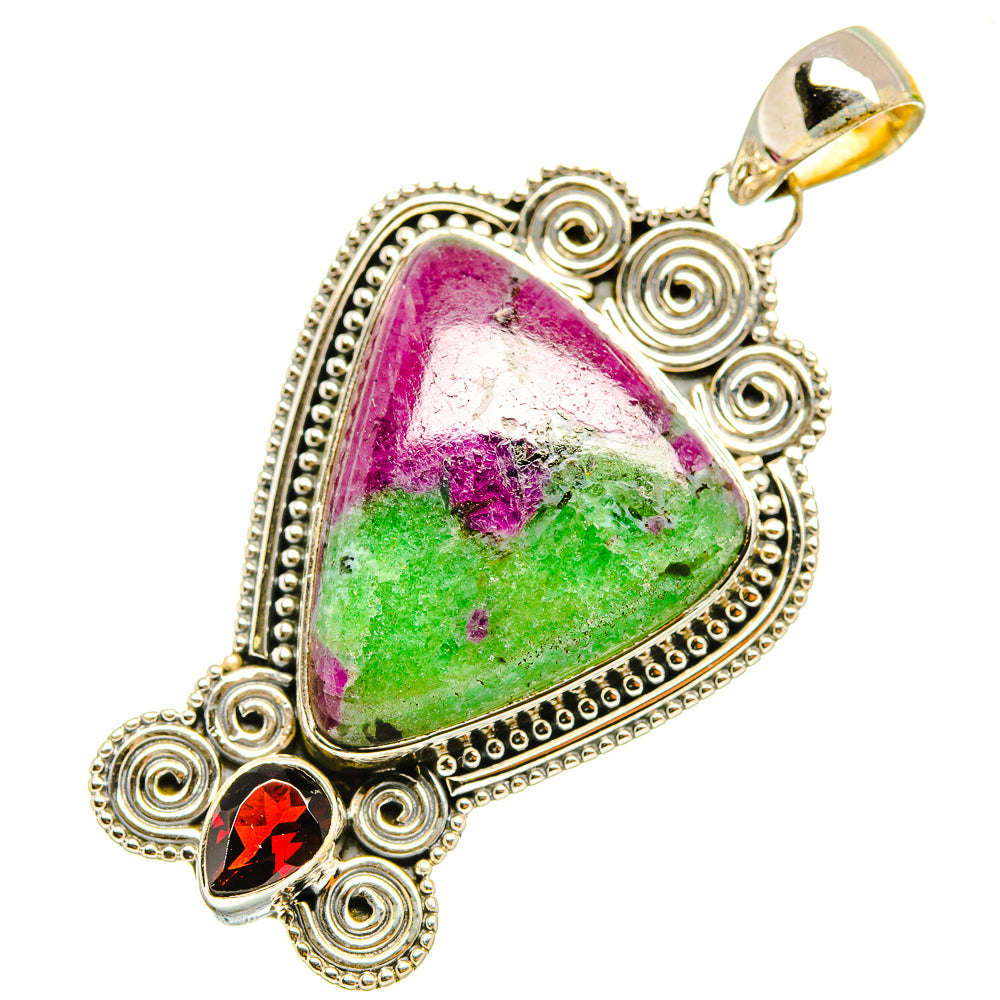 Ruby Zoisite Pendants handcrafted by Ana Silver Co - PD7208