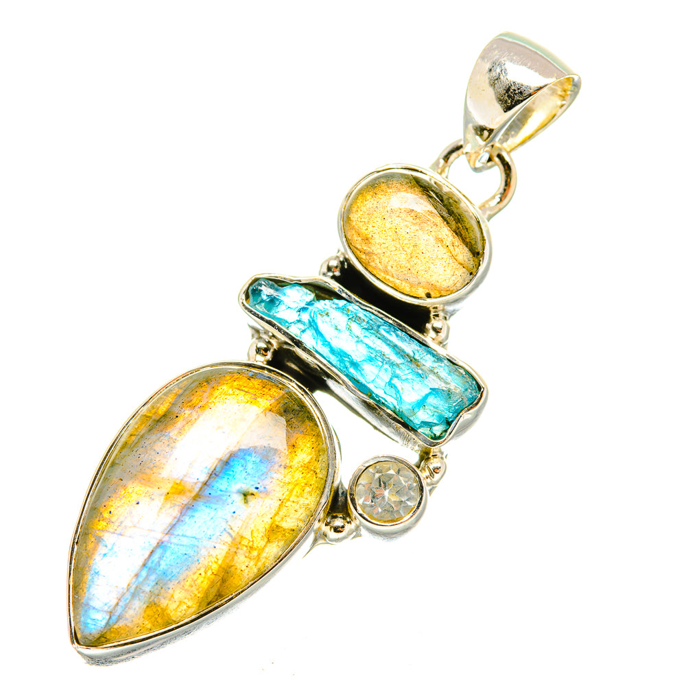 Labradorite Pendants handcrafted by Ana Silver Co - PD7212