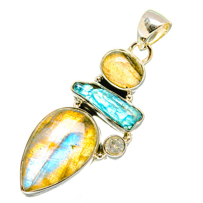 Labradorite Pendants handcrafted by Ana Silver Co - PD7212