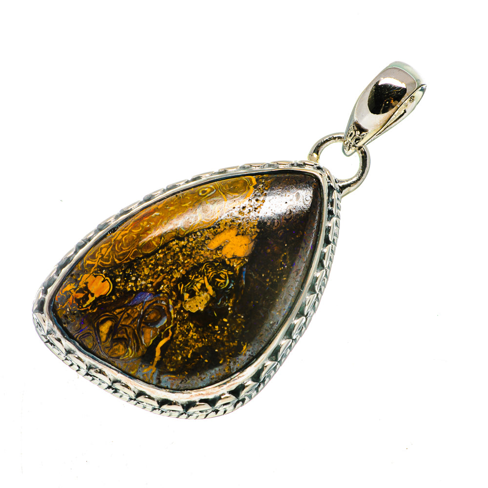 Boulder Opal Pendants handcrafted by Ana Silver Co - PD721413