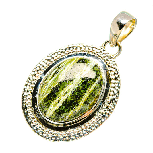 Green Vein Jasper Pendants handcrafted by Ana Silver Co - PD7218