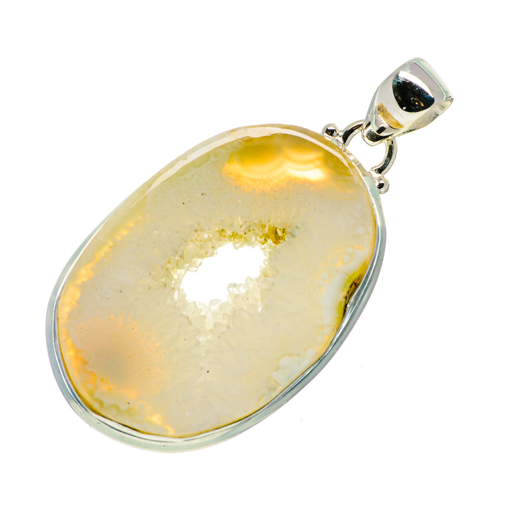 Coconut Geode Druzy Pendants handcrafted by Ana Silver Co - PD724151