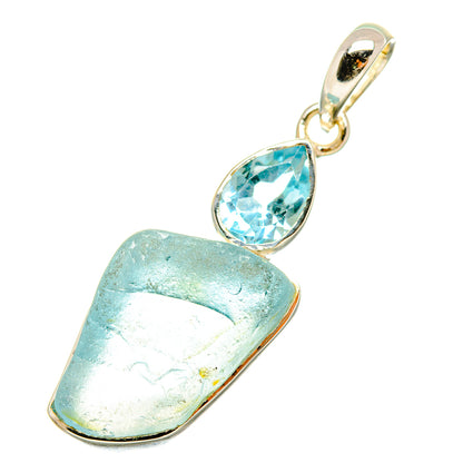 Aquamarine Pendants handcrafted by Ana Silver Co - PD7256