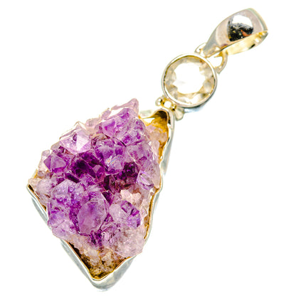 Amethyst Crystal Pendants handcrafted by Ana Silver Co - PD7280