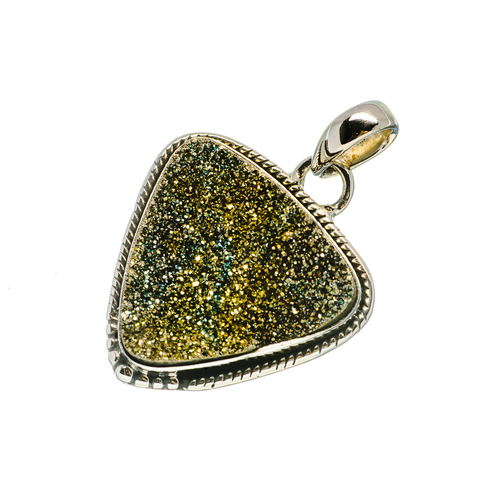 Spectro Pyrite Druzy Pendants handcrafted by Ana Silver Co - PD728503