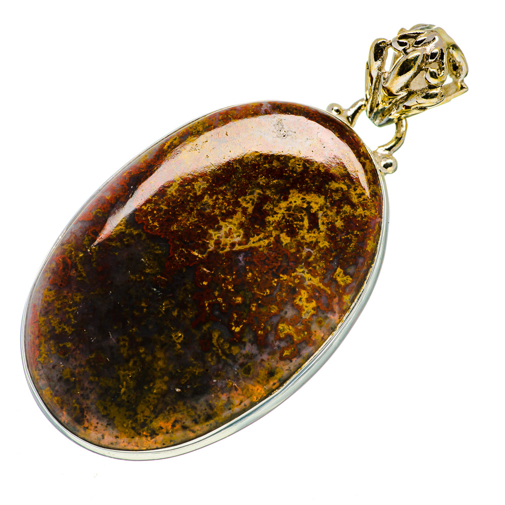 Indonesian Plume Agate Pendants handcrafted by Ana Silver Co - PD730118