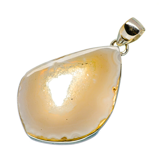 Coconut Geode Druzy Pendants handcrafted by Ana Silver Co - PD730180