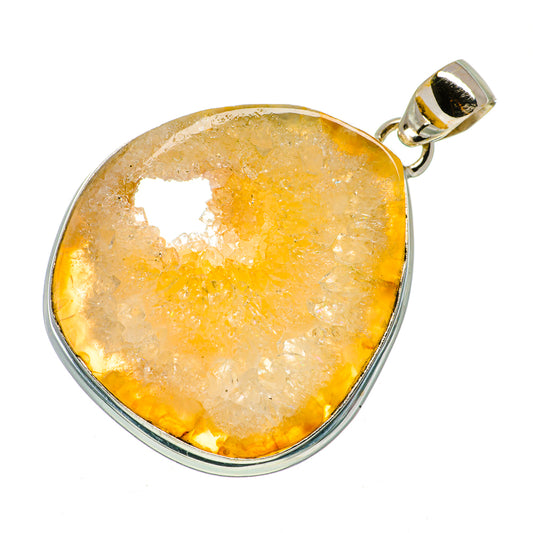 Coconut Geode Druzy Pendants handcrafted by Ana Silver Co - PD731122