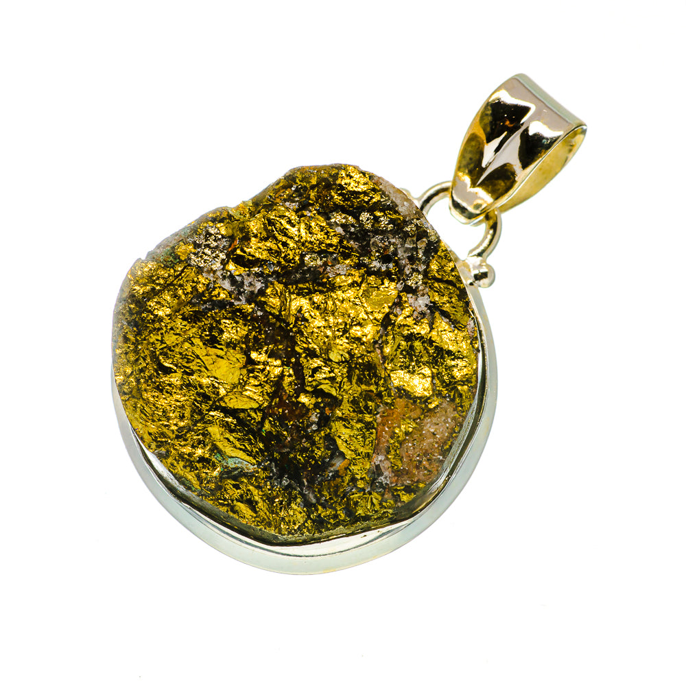 Spectro Pyrite Druzy Pendants handcrafted by Ana Silver Co - PD732574
