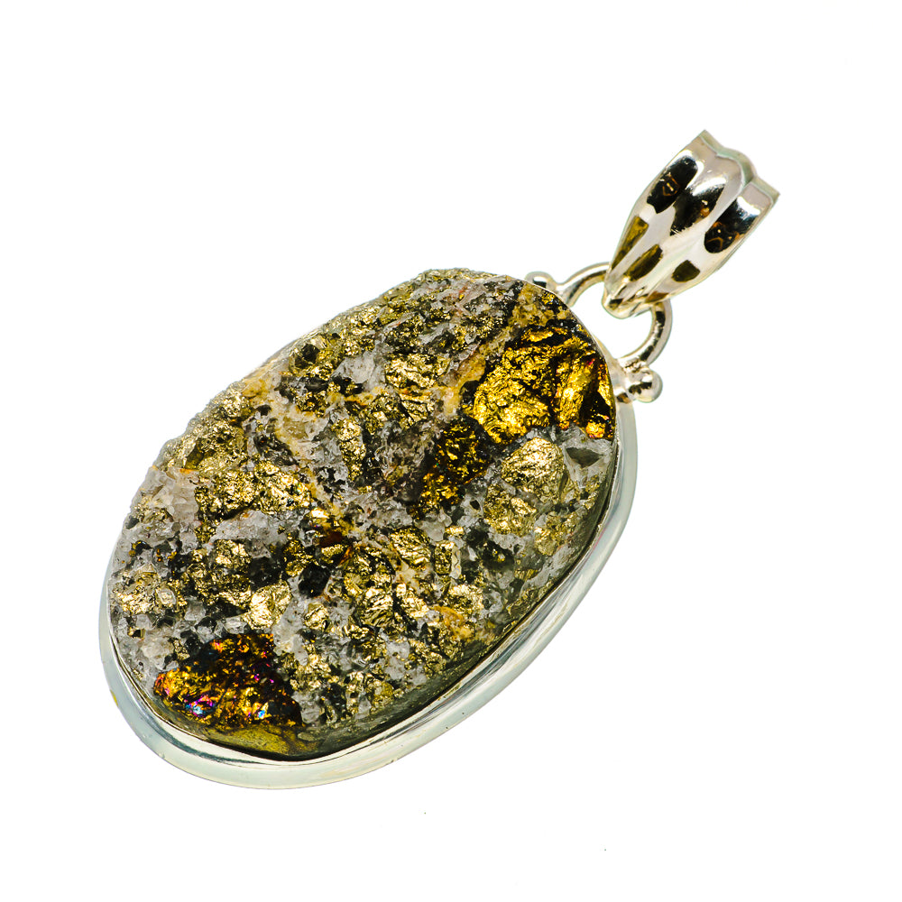 Spectro Pyrite Druzy Pendants handcrafted by Ana Silver Co - PD733062