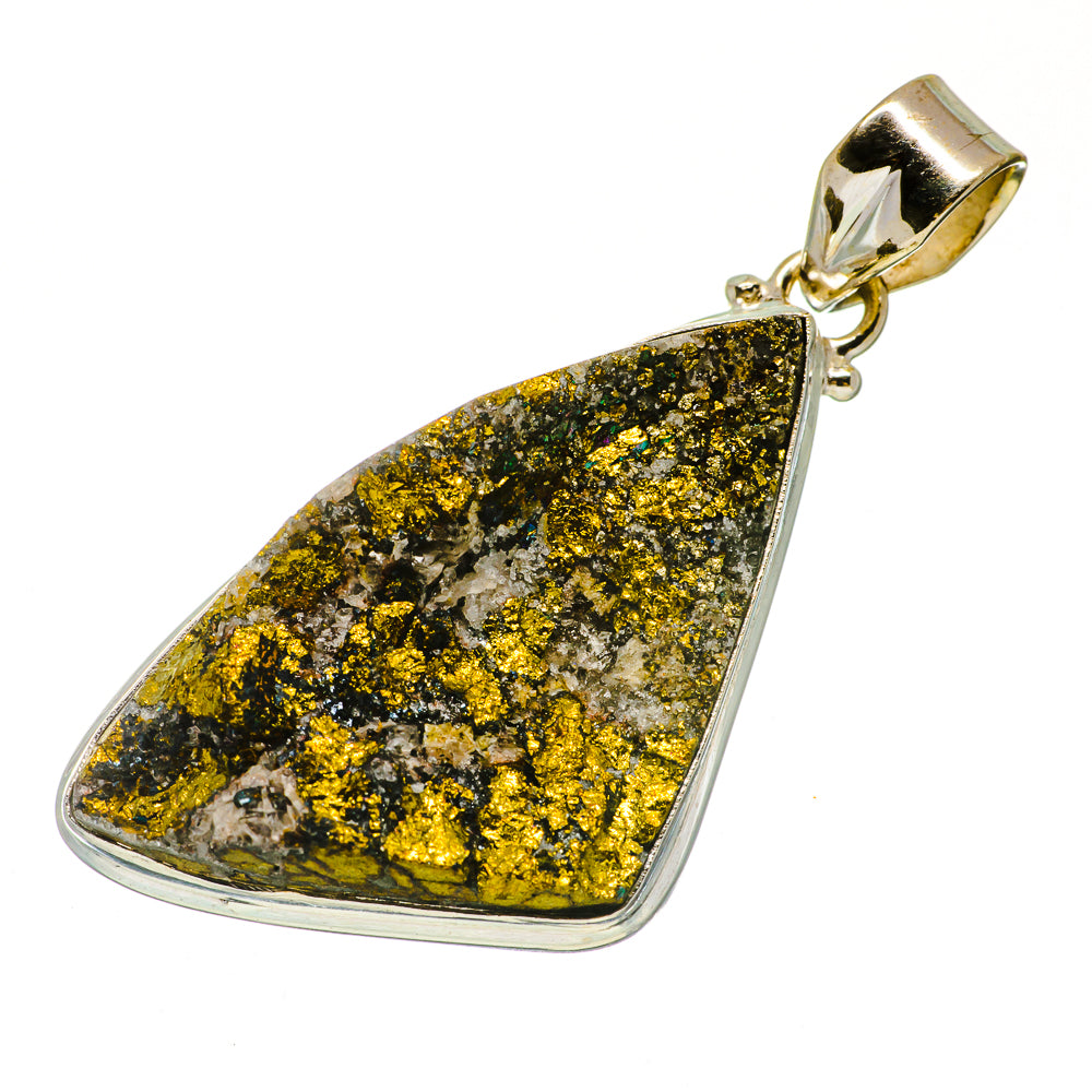 Spectro Pyrite Druzy Pendants handcrafted by Ana Silver Co - PD733349