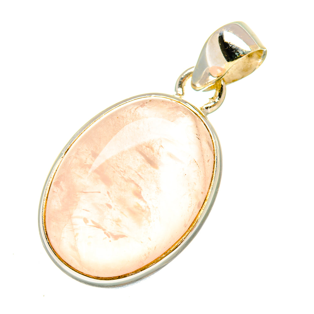 Rose Quartz Pendants handcrafted by Ana Silver Co - PD7335