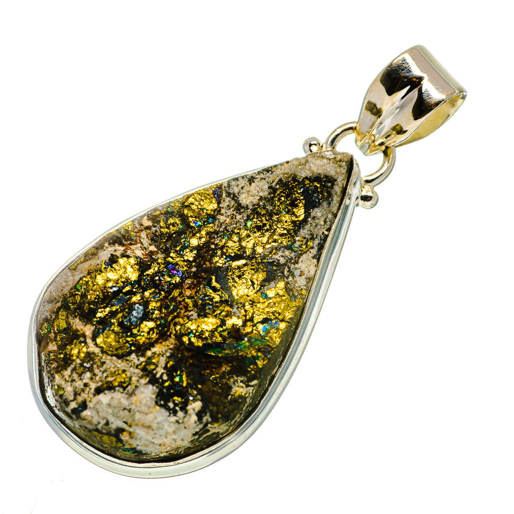 Spectro Pyrite Druzy Pendants handcrafted by Ana Silver Co - PD734593