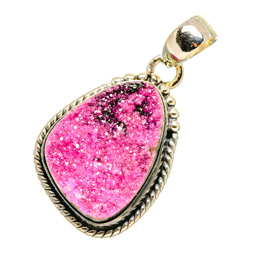 Cobalto Calcite Druzy Pendants handcrafted by Ana Silver Co - PD7347