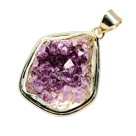 Amethyst Crystal Pendants handcrafted by Ana Silver Co - PD7364