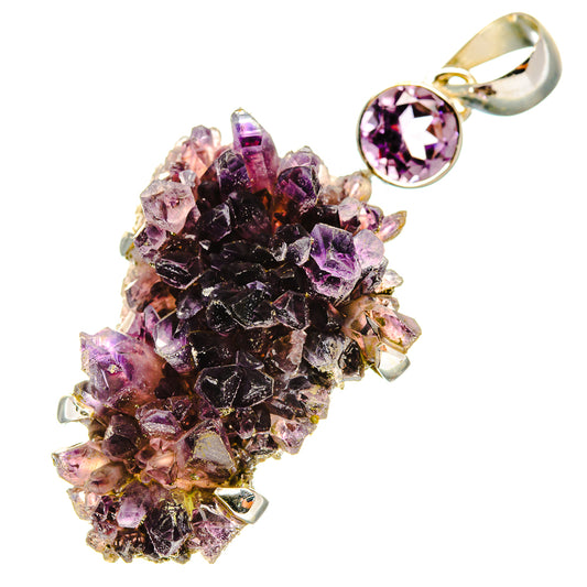Amethyst Crystal Pendants handcrafted by Ana Silver Co - PD7366