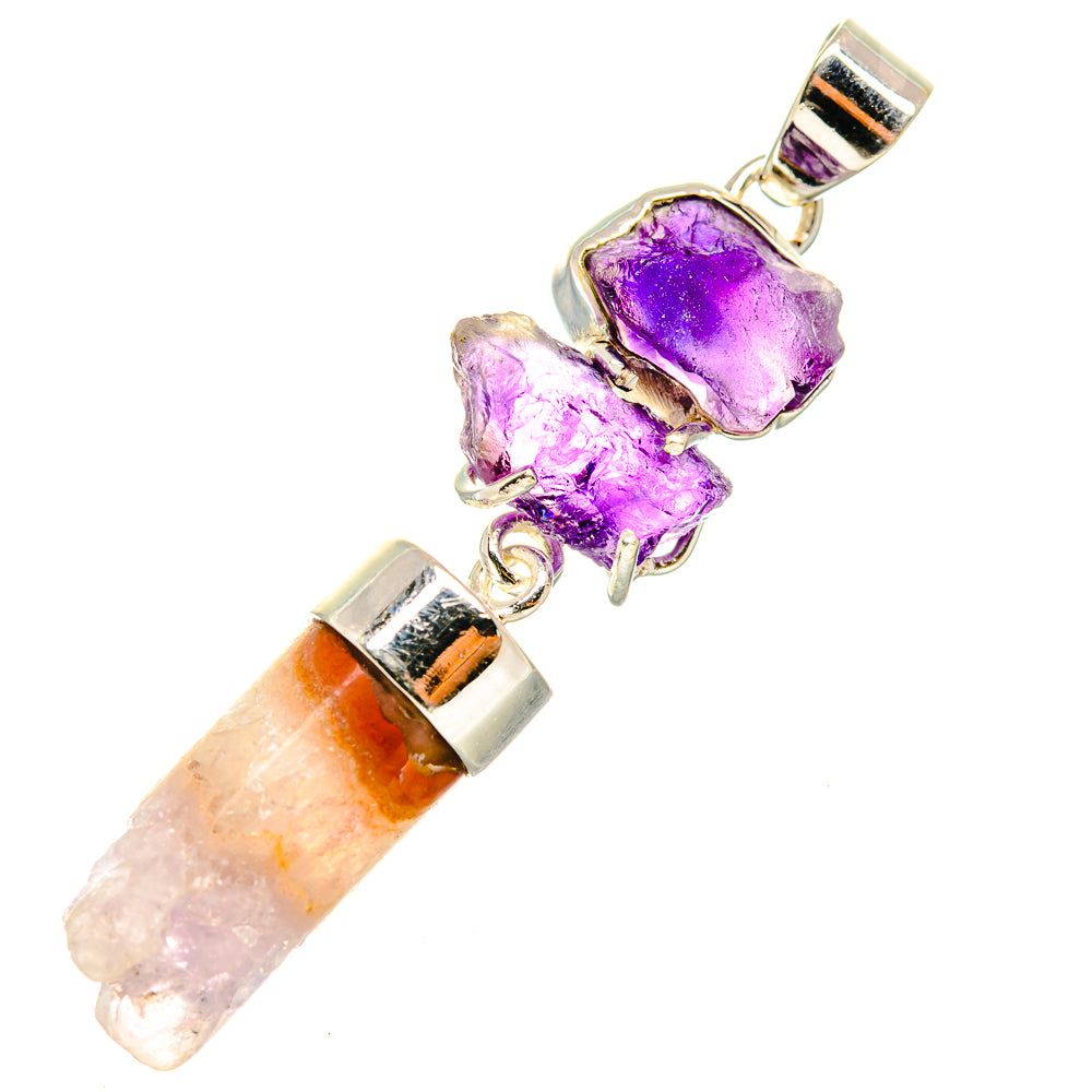 Amethyst Stalactite Pendants handcrafted by Ana Silver Co - PD7369