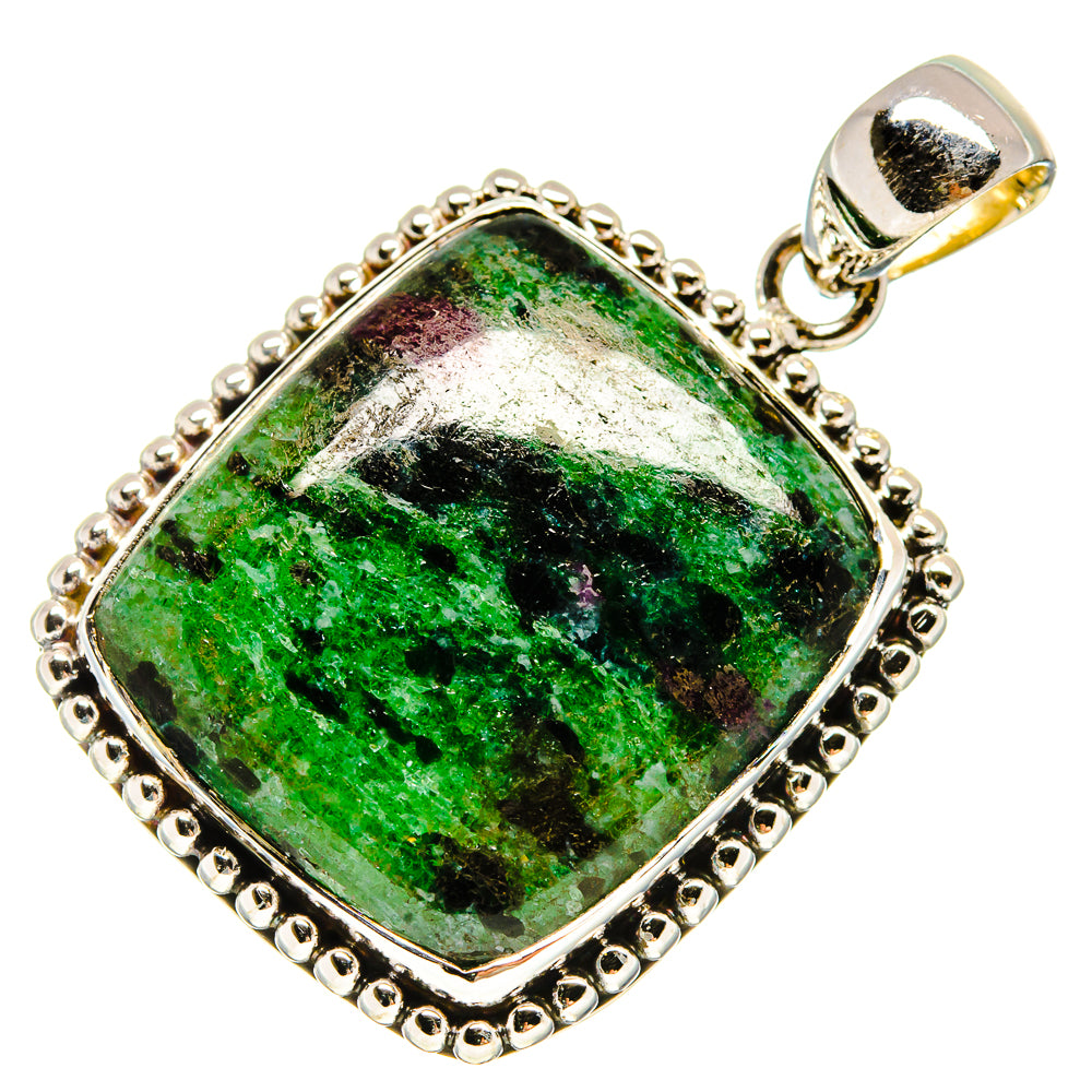 Ruby Zoisite Pendants handcrafted by Ana Silver Co - PD736923