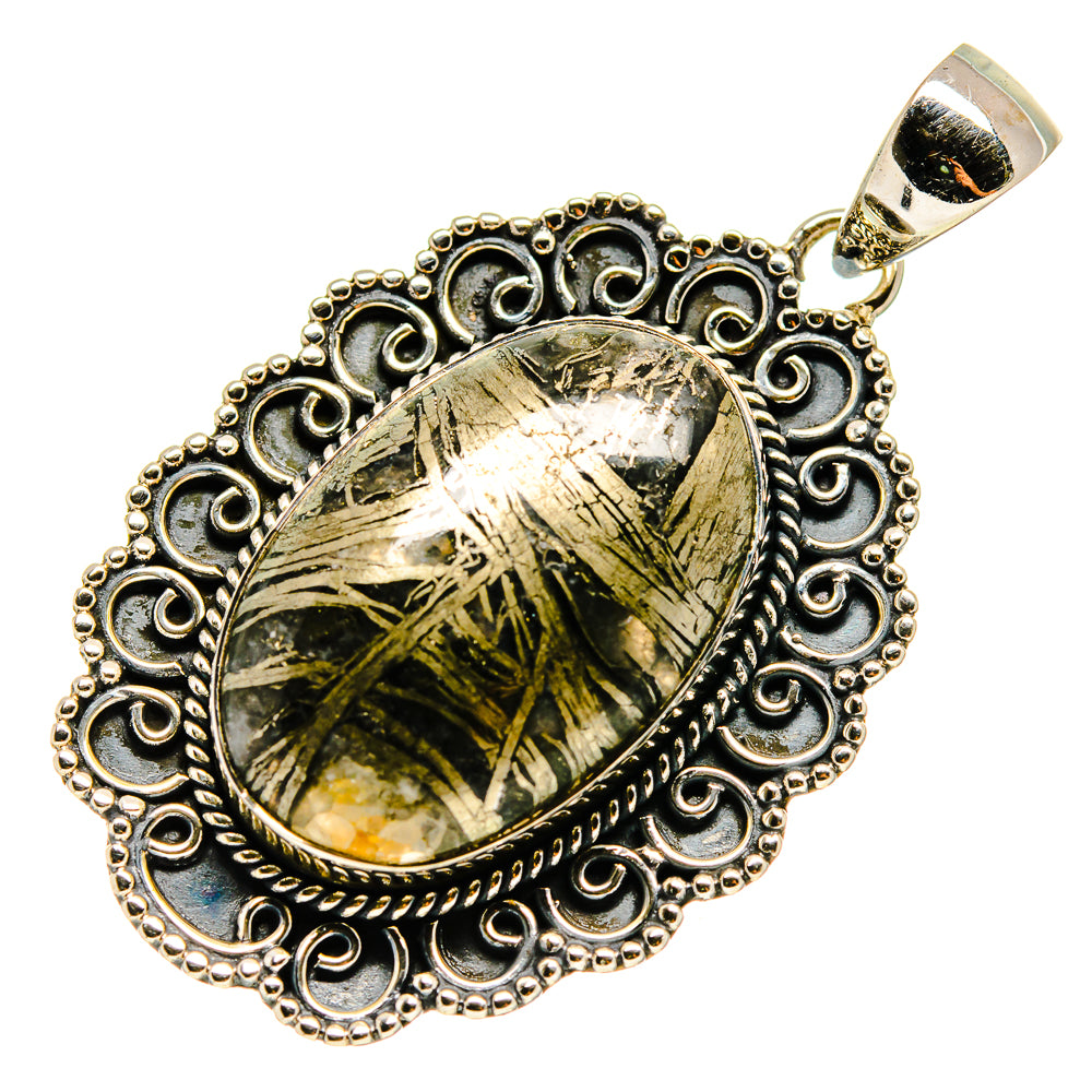 Feder Pyrite Pendants handcrafted by Ana Silver Co - PD737131