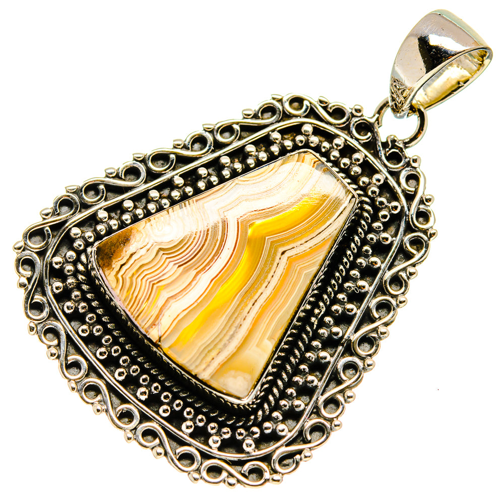 Laguna Lace Agate Pendants handcrafted by Ana Silver Co - PD737188